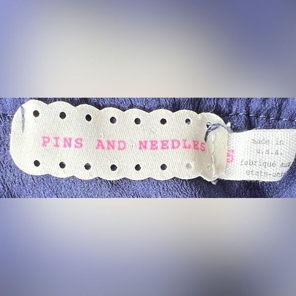 Urban Outfitters Pins & Needles Blue Ruffle Neck Sleeveless Mini Dress. Small. - Picture 6 of 8